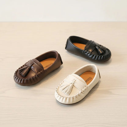 NaturaKids Mocassins enfant cuir végan à glands