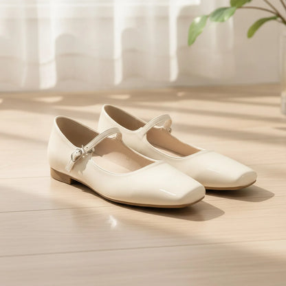 Bout Carré Mary Jane: Mocassins Confort Élégant