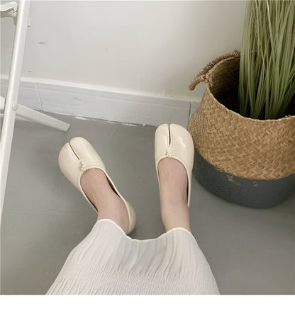 Ballerines Tabi Cuir Végan Premium - Bout Fendu