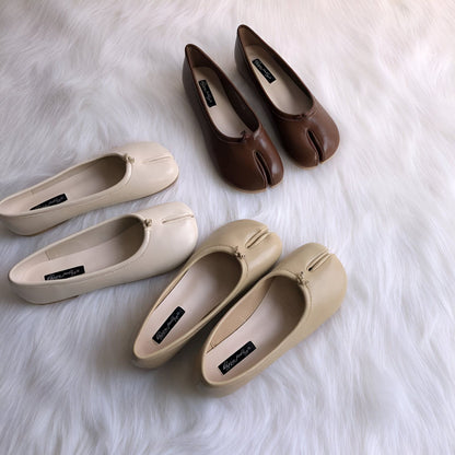Ballerines Tabi Cuir Végan Premium - Bout Fendu