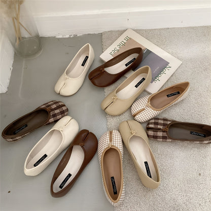 Ballerines Tabi Cuir Végan Premium - Bout Fendu