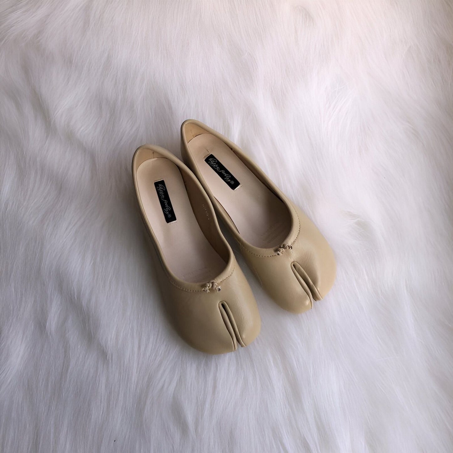 Ballerines Tabi Cuir Végan Premium - Bout Fendu