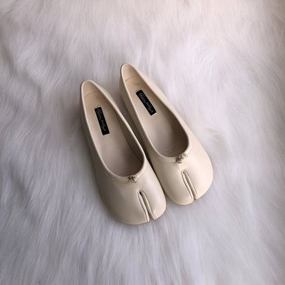 Ballerines Tabi Cuir Végan Premium - Bout Fendu