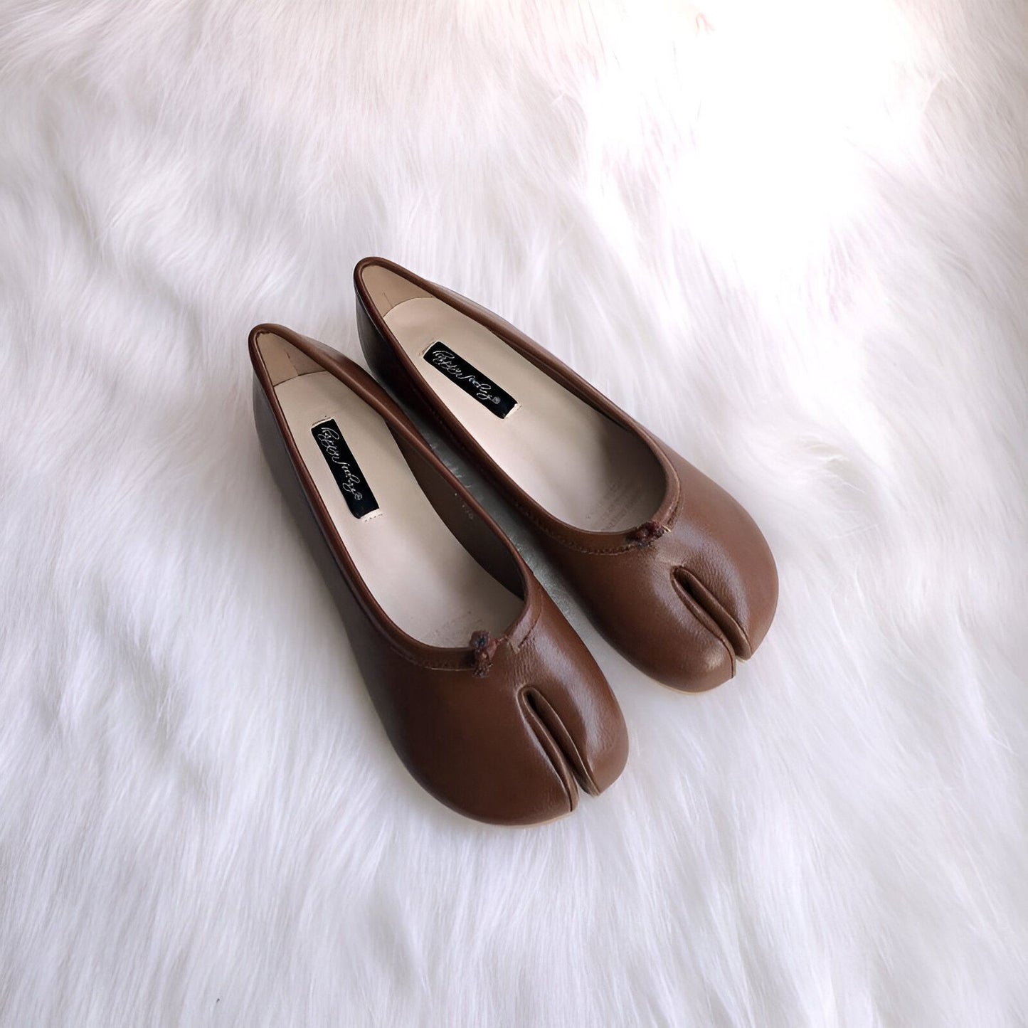 Ballerines Tabi Cuir Végan Premium - Bout Fendu