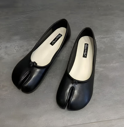 Ballerines Tabi Cuir Végan Premium - Bout Fendu