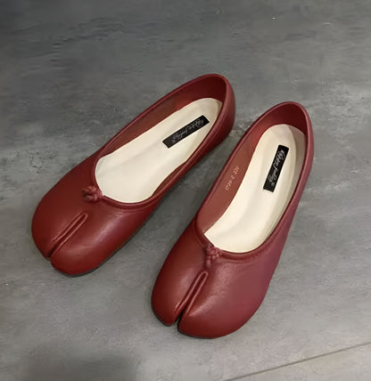 Ballerines Tabi Cuir Végan Premium - Bout Fendu