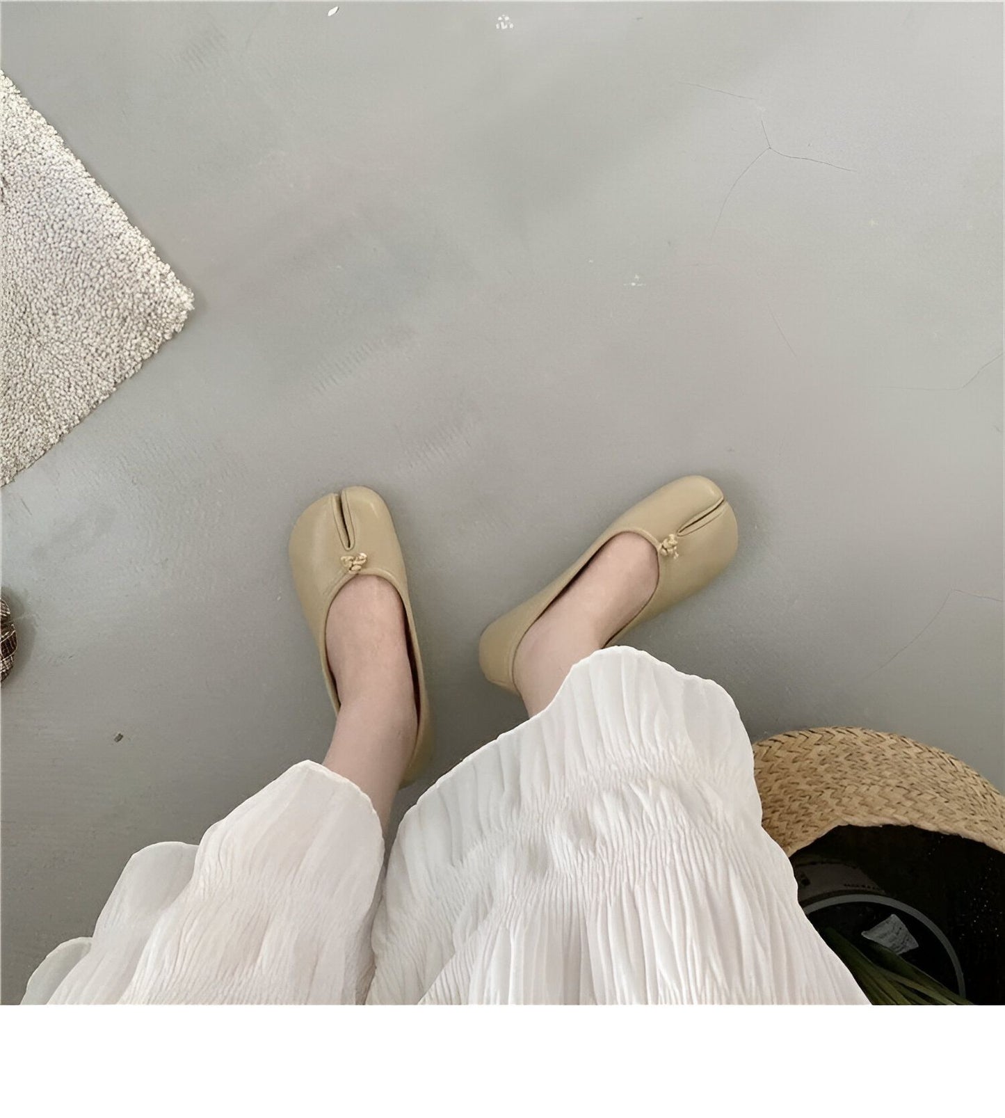 Ballerines Tabi Cuir Végan Premium - Bout Fendu