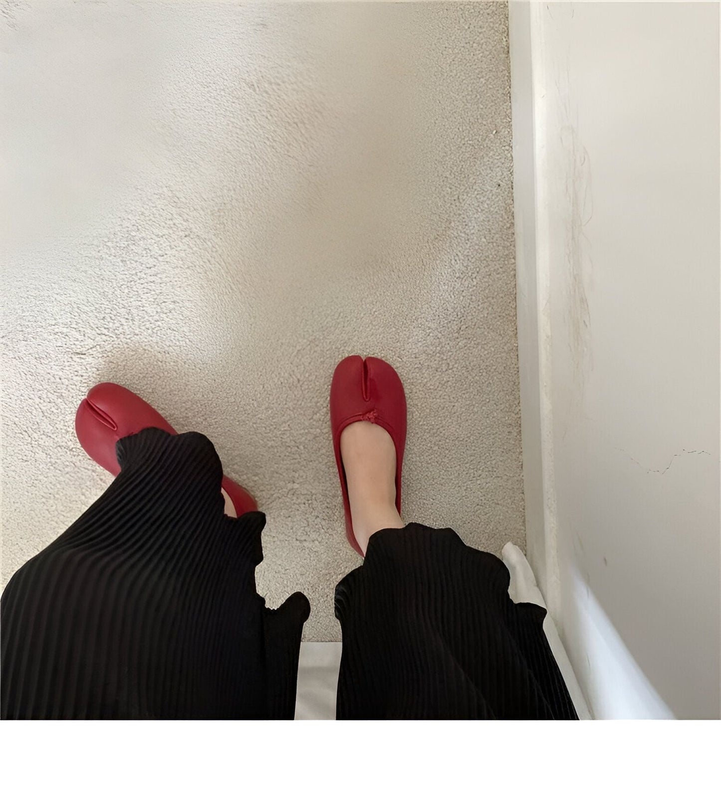 Ballerines Tabi Cuir Végan Premium - Bout Fendu