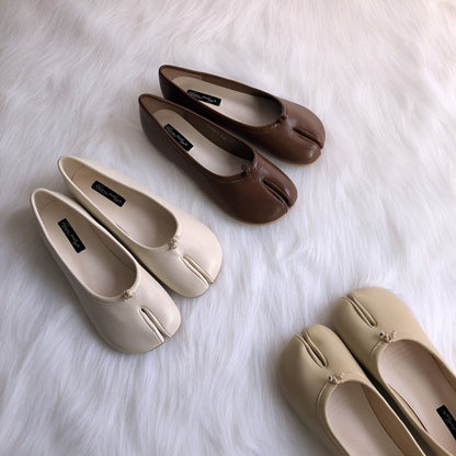 Ballerines Tabi Cuir Végan Premium - Bout Fendu