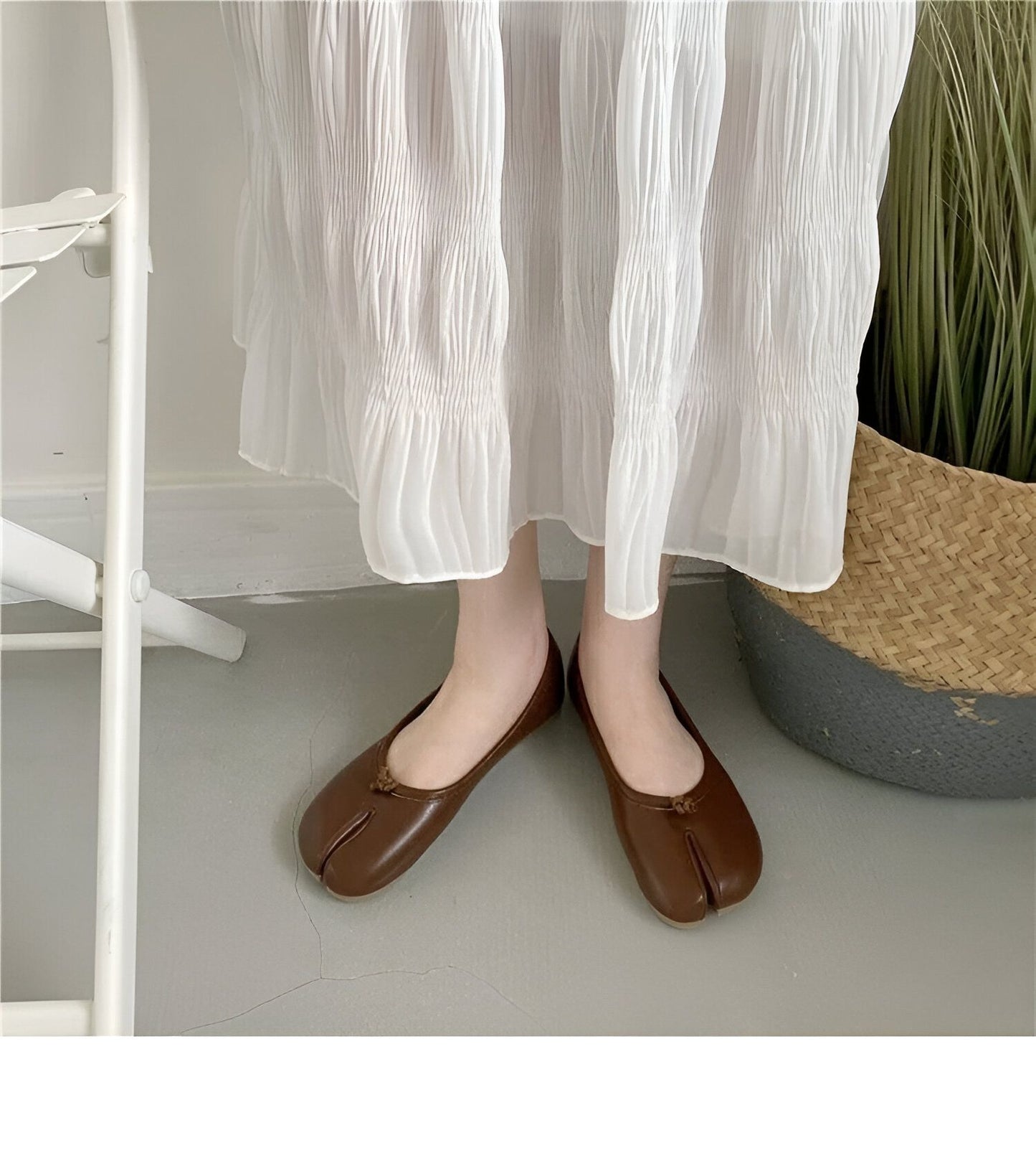 Ballerines Tabi Cuir Végan Premium - Bout Fendu