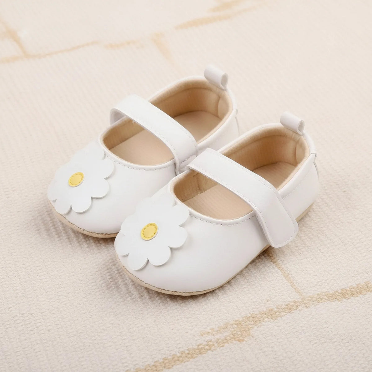 Mocassins Bébé Fille Fleur Souples - BelleBoutique