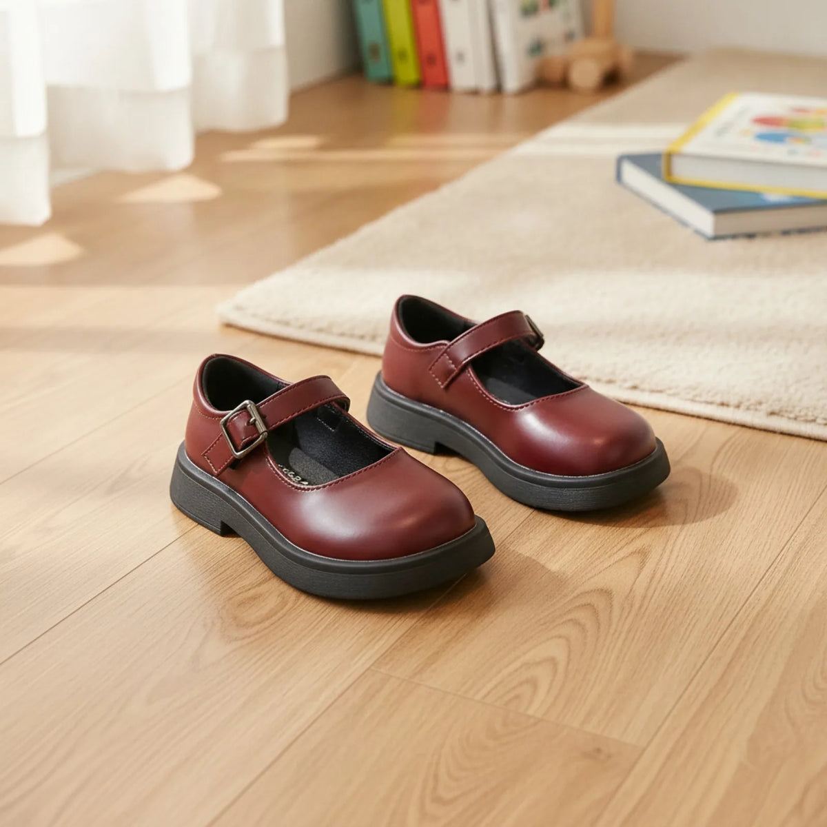 BrandX Mocassins Fille Style Cuir Végan à Bride Scratch