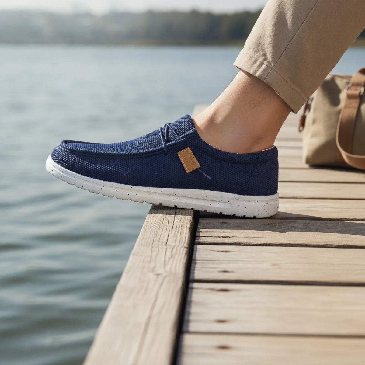 ZenWalk Mocassins toile respirante homme