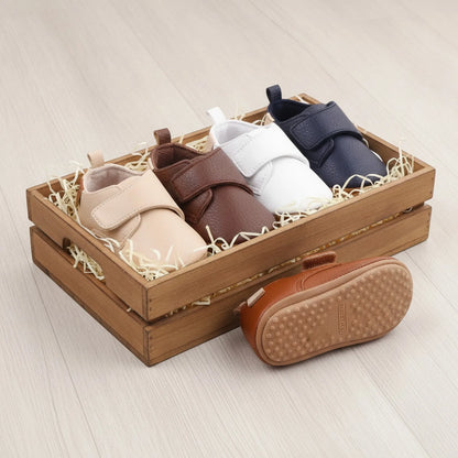 Mocassins Bébé Garçon – Simili Cuir, Antidérapante