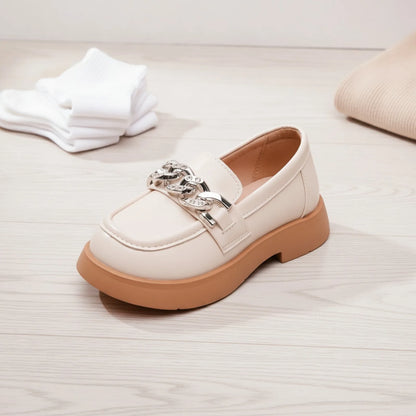 NovaLine Mocassins fille cuir synthétique souple