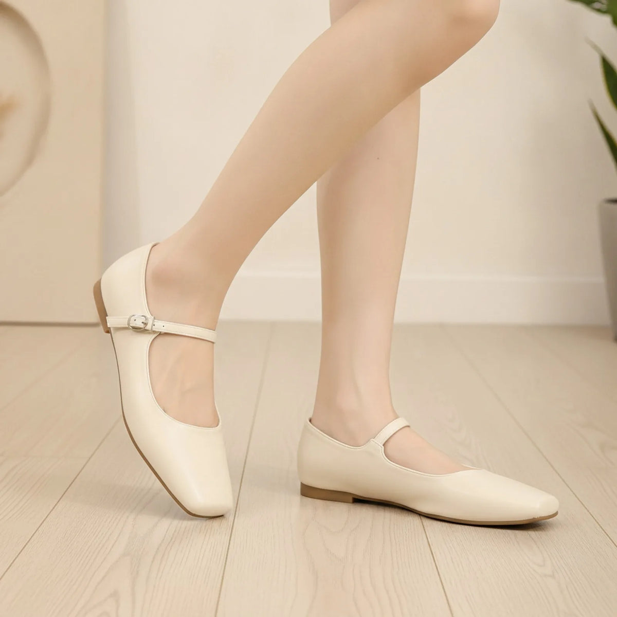 Bout Carré Mary Jane: Mocassins Confort Élégant