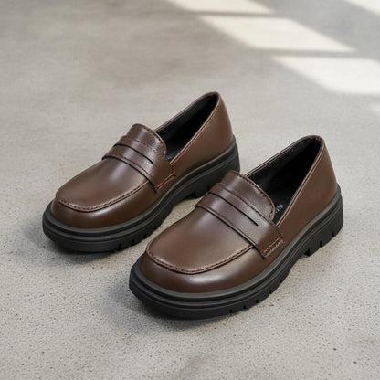 Luxe Mocassins Garçon Cuir Semelle Épaisse Habillés