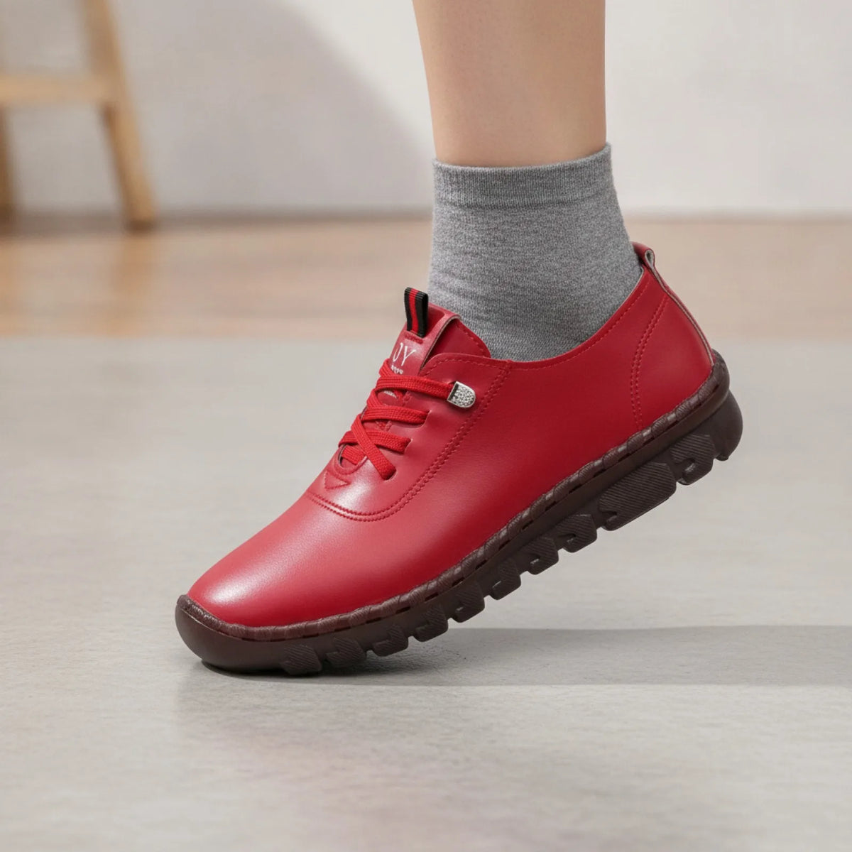 Nova Mocassins Confort Cuir Végan Semelle Épaisse