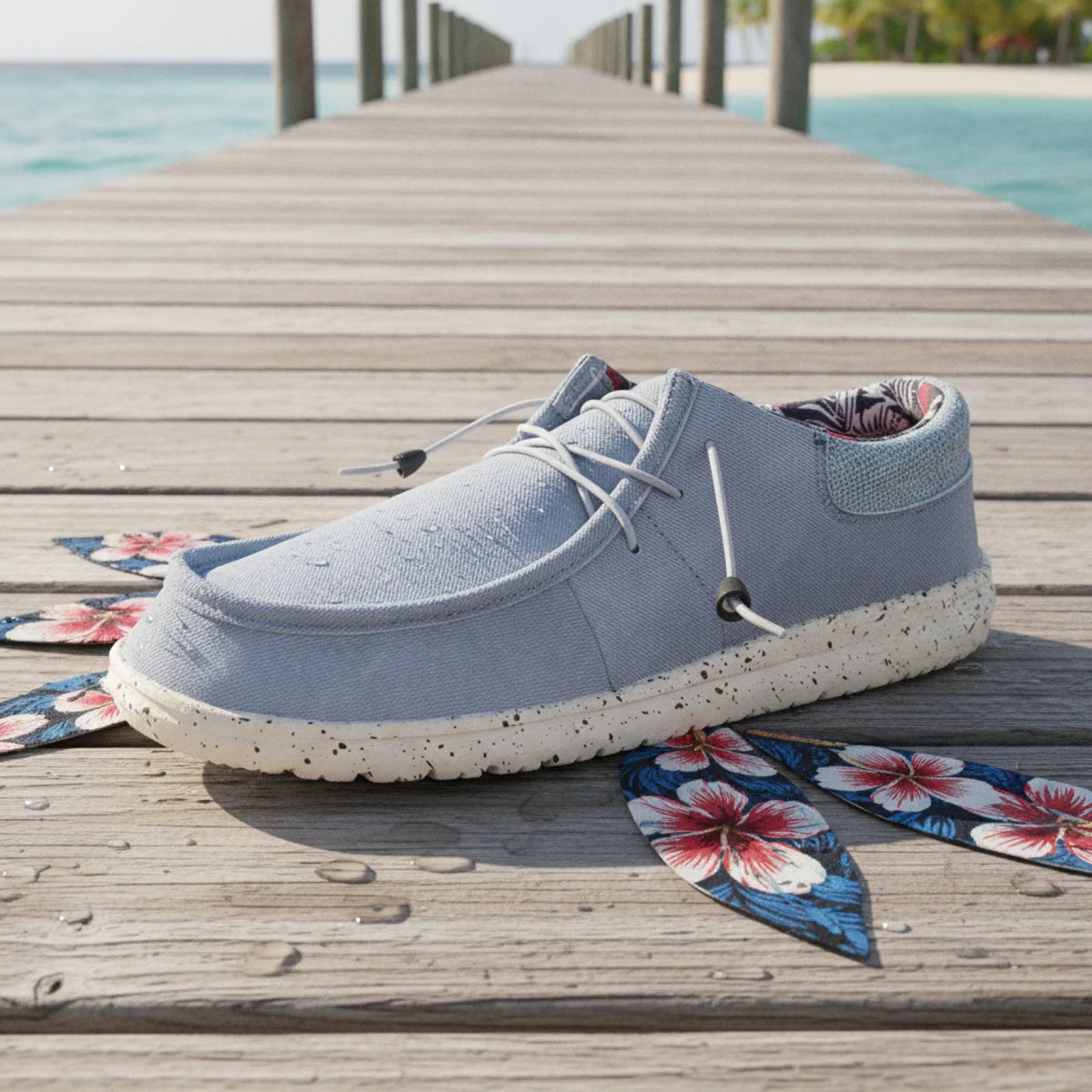 BrandX Mocassins Homme Respirants Détails Floraux