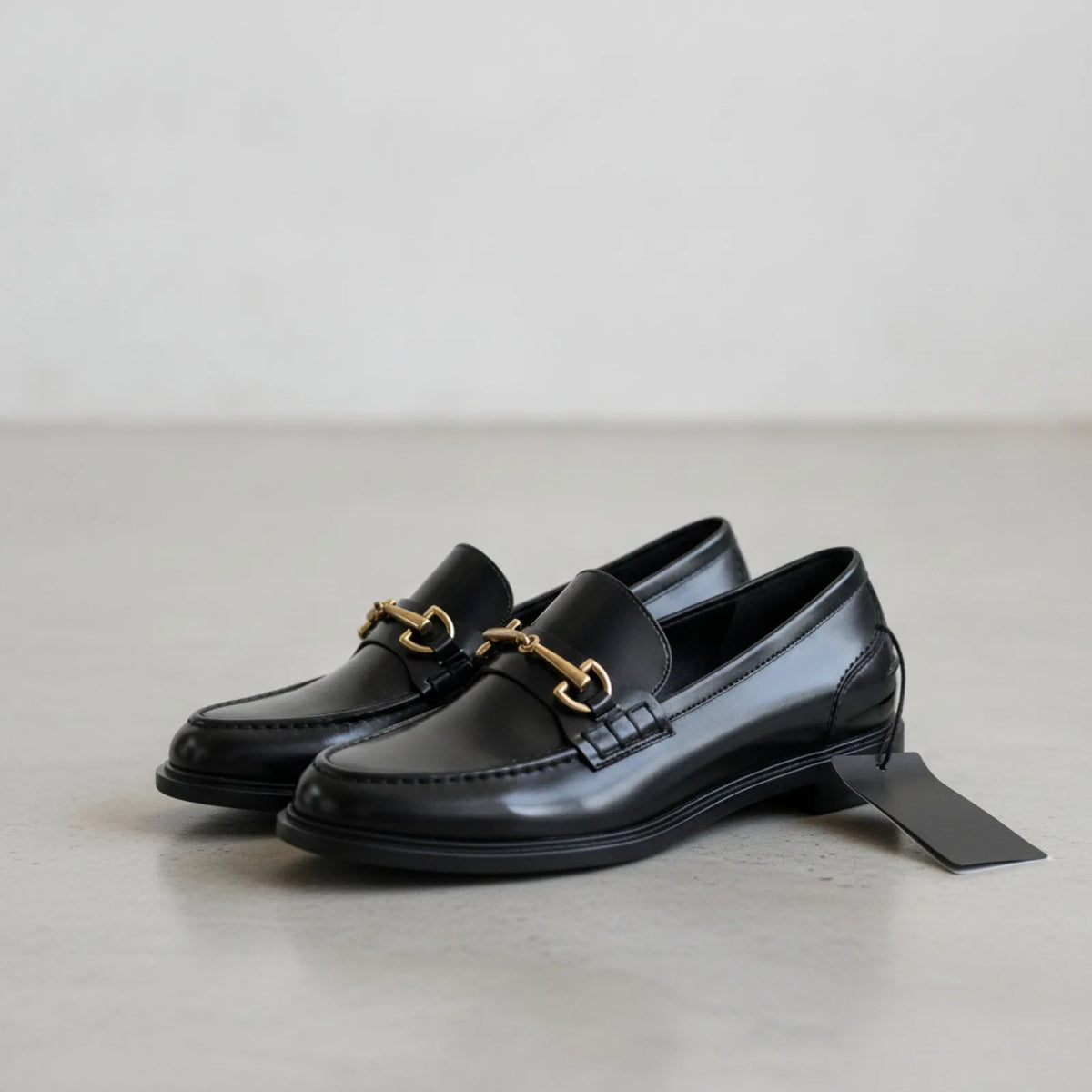 Mocassins Femme Végan Noir – Talon Carré Élégants