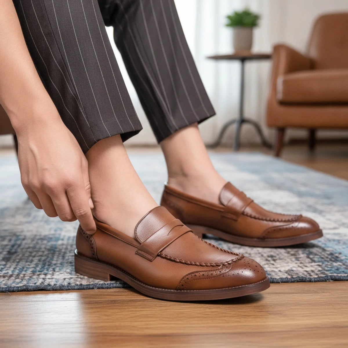 NovaMoc Mocassins Homme en Cuir Verni – Style Classique