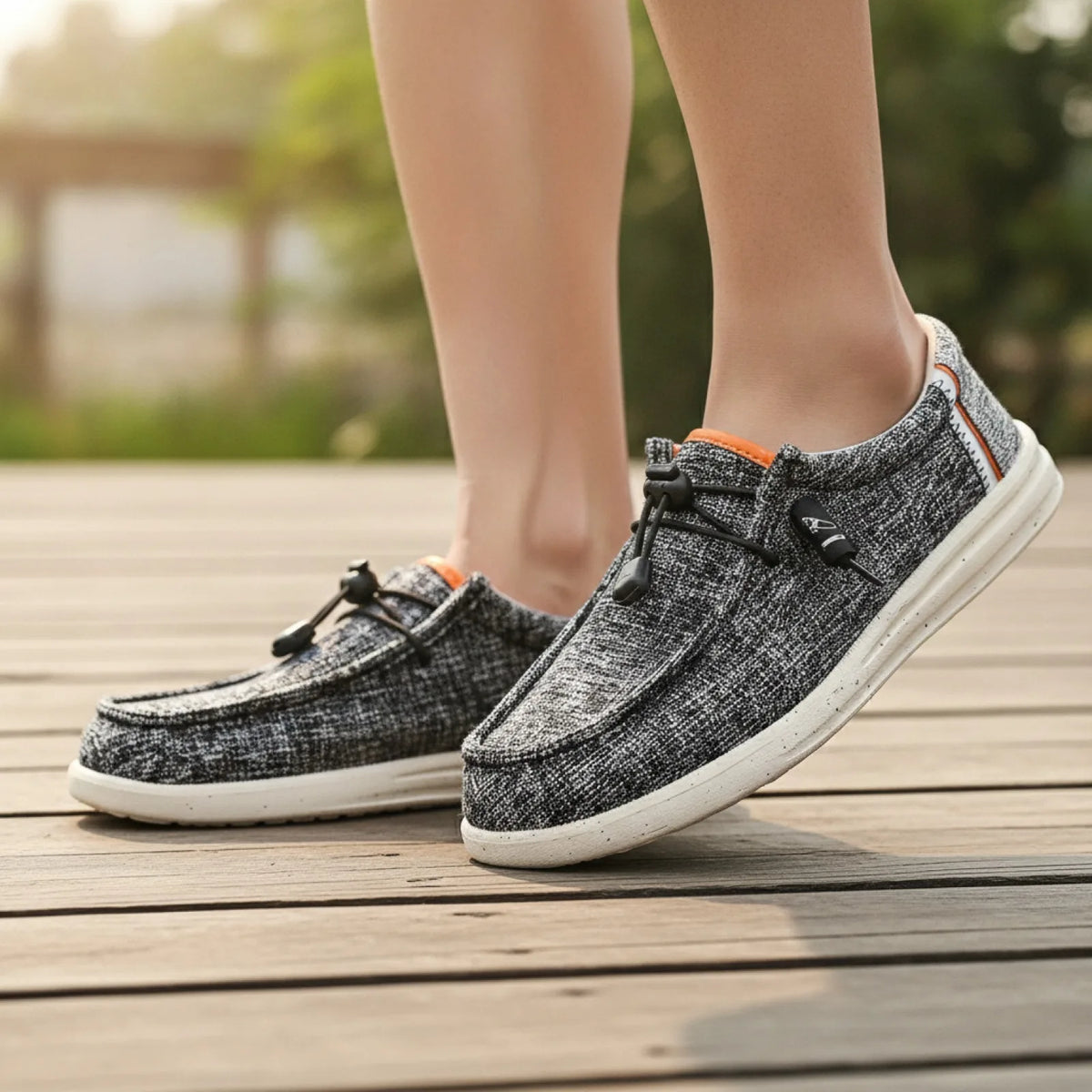 LuxeLine Mocassins Homme en Toile: Confort Léger