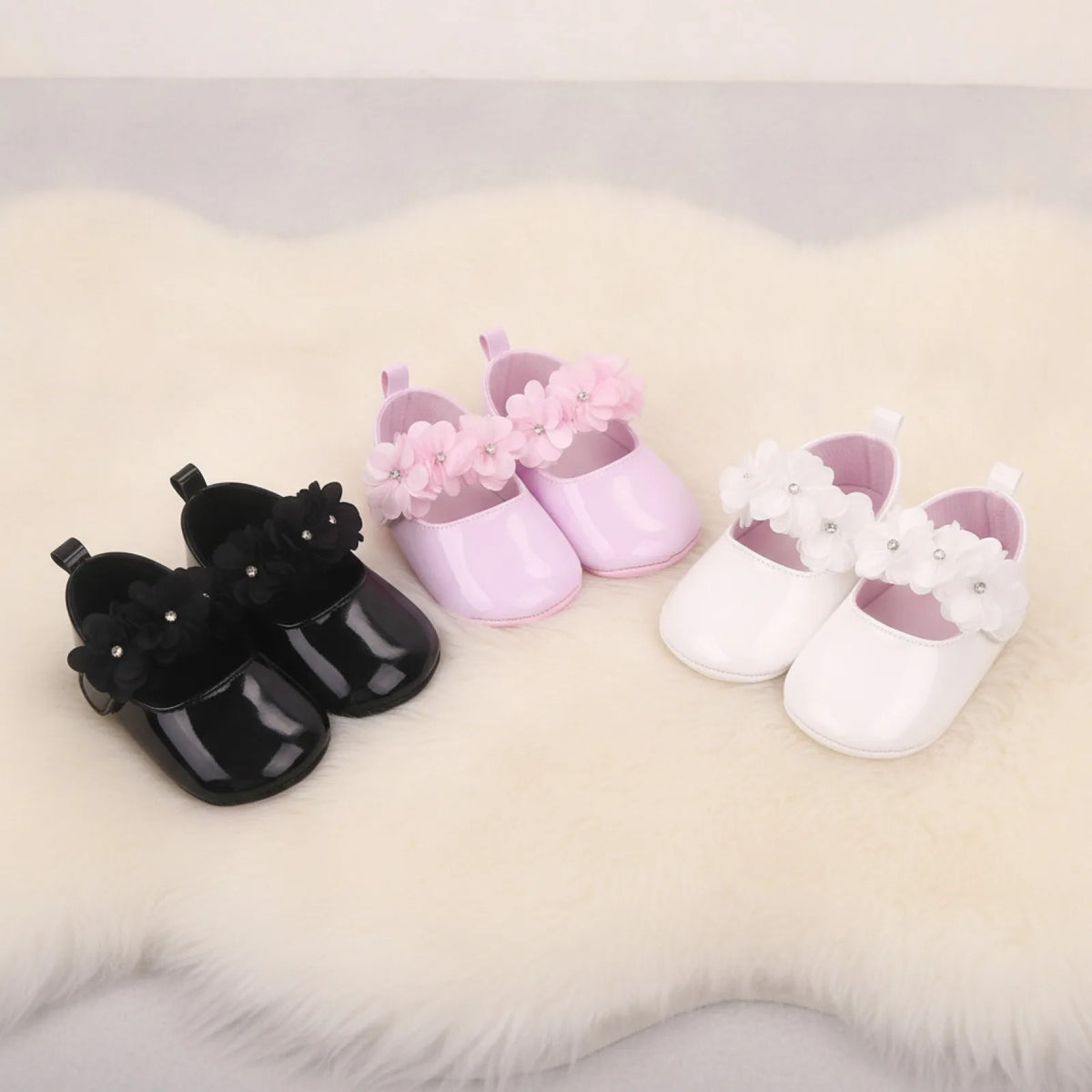 Chaussons Bébé Fille Fleur Décoré - BrandX