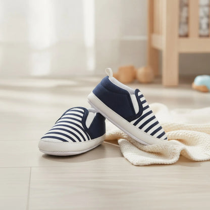 Mocassins Bébé Coton Rayures Été Confortables - BeChic