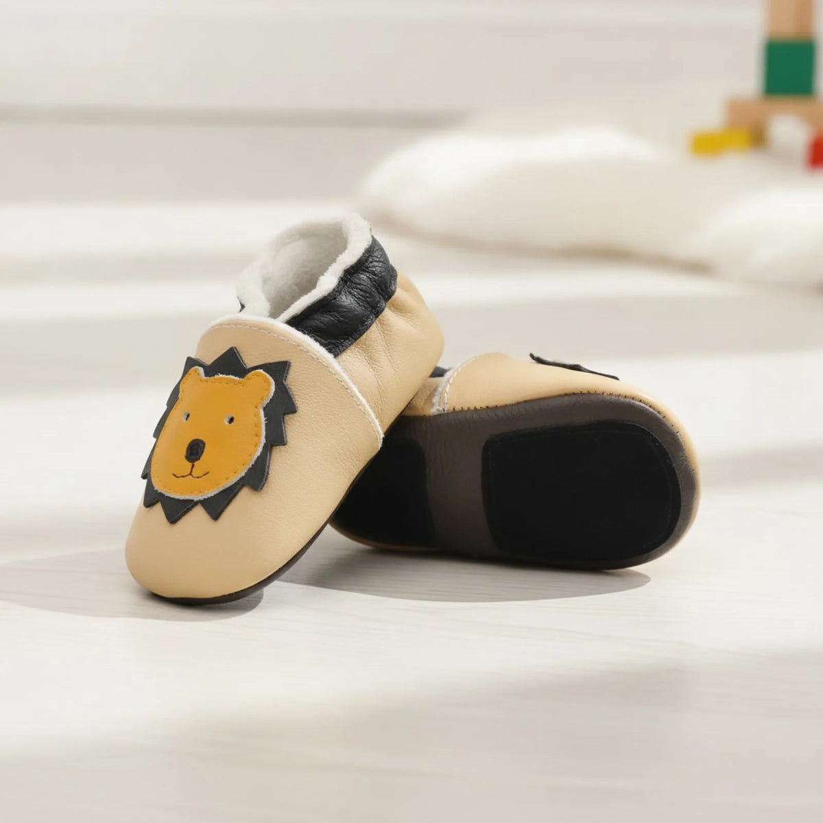 Brilloux Mocassins Bébé Souples Motif Animaux