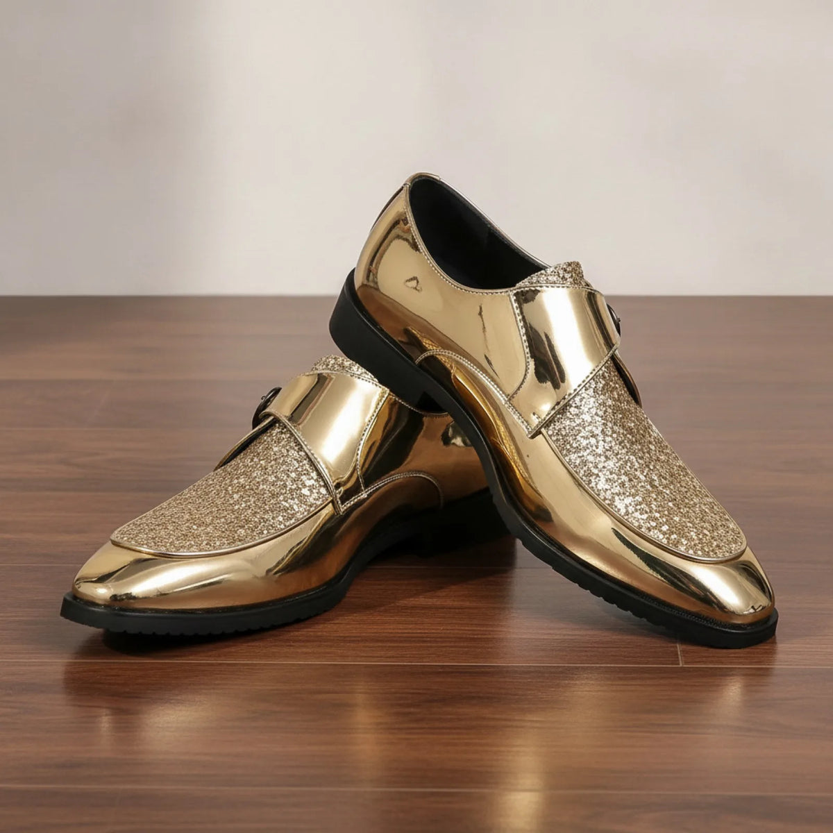 BrandLux Mocassins Homme Vernis Pailletés Raffinés