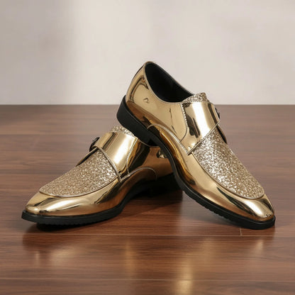 BrandLux Mocassins Homme Vernis Pailletés Raffinés
