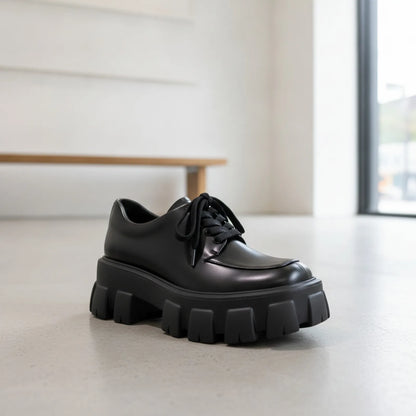 Nova Mocassins plateforme cuir végan style britannique