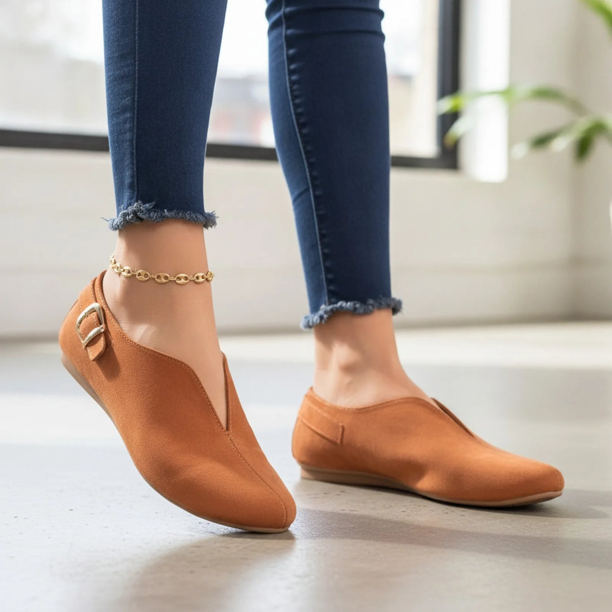 Nova Mocassins Daim Synthétique Été Sans Lacets