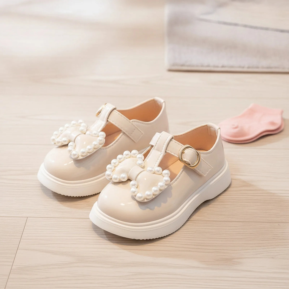 Kido Mocassins Bébé Nœud Papillon en Cuir Synthétique