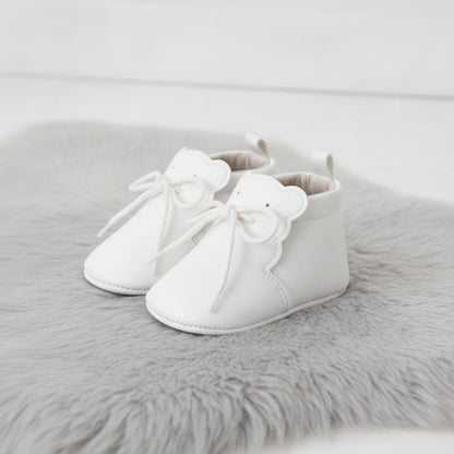 BoutikMoko Mocassins Souples Bébé Motif Ourson à Lacets