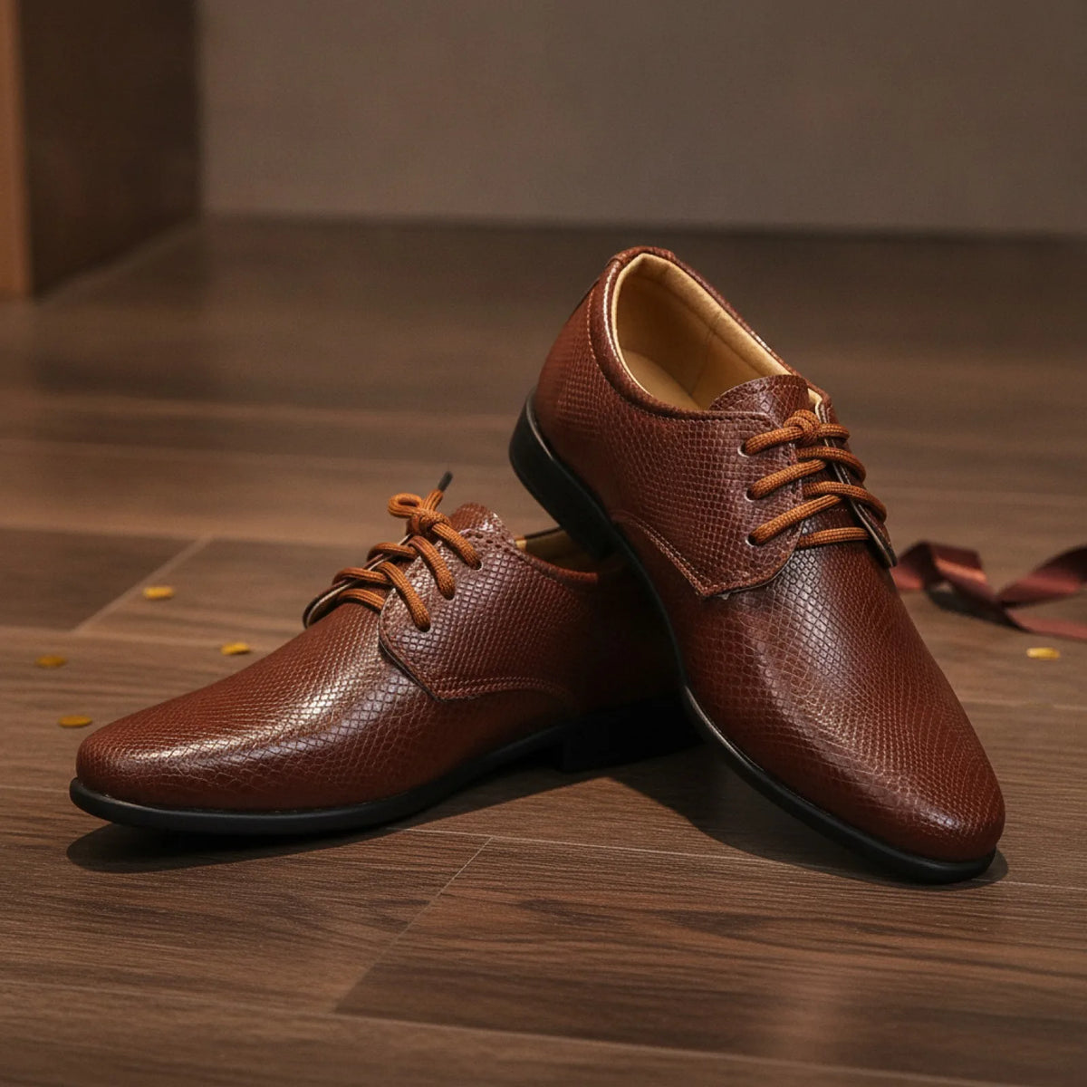 LuxeKids Mocassins Garçon Cérémonie Cuir Véritable