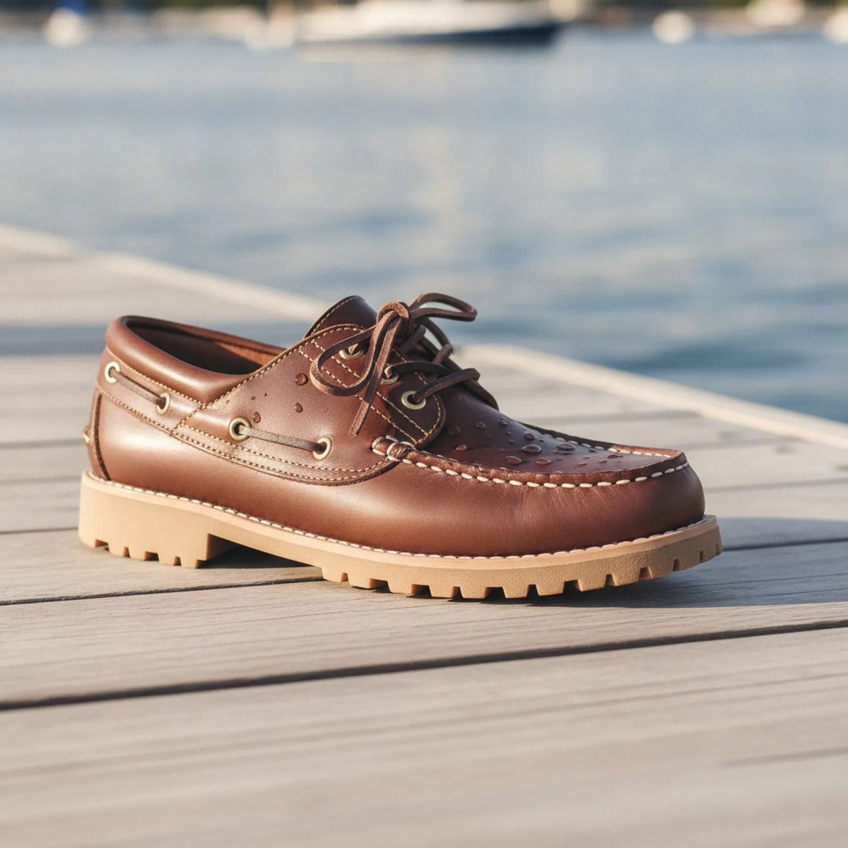 Marin Mocassins Bateau Homme Cuir Style Décontracté