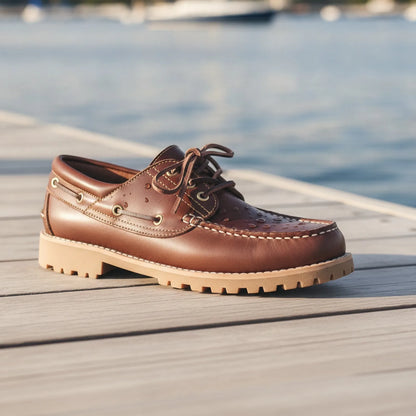 Marin Mocassins Bateau Homme Cuir Style Décontracté