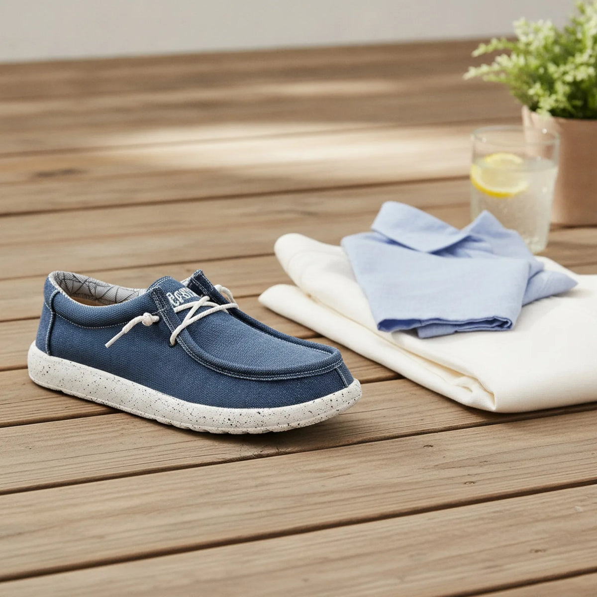 Luxe Mocassins Homme Denim Confort Respirant