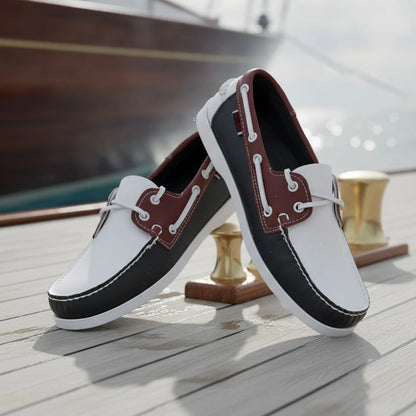 NovaTread Mocassins Cuir Homme Tricolores