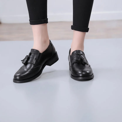 Mocassins femme noirs à glands | BrandÉthique végan