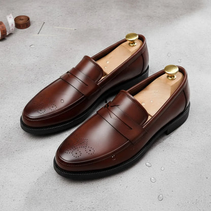 MocLux Mocassins Mariage Homme Cuir Synthétique Élégant