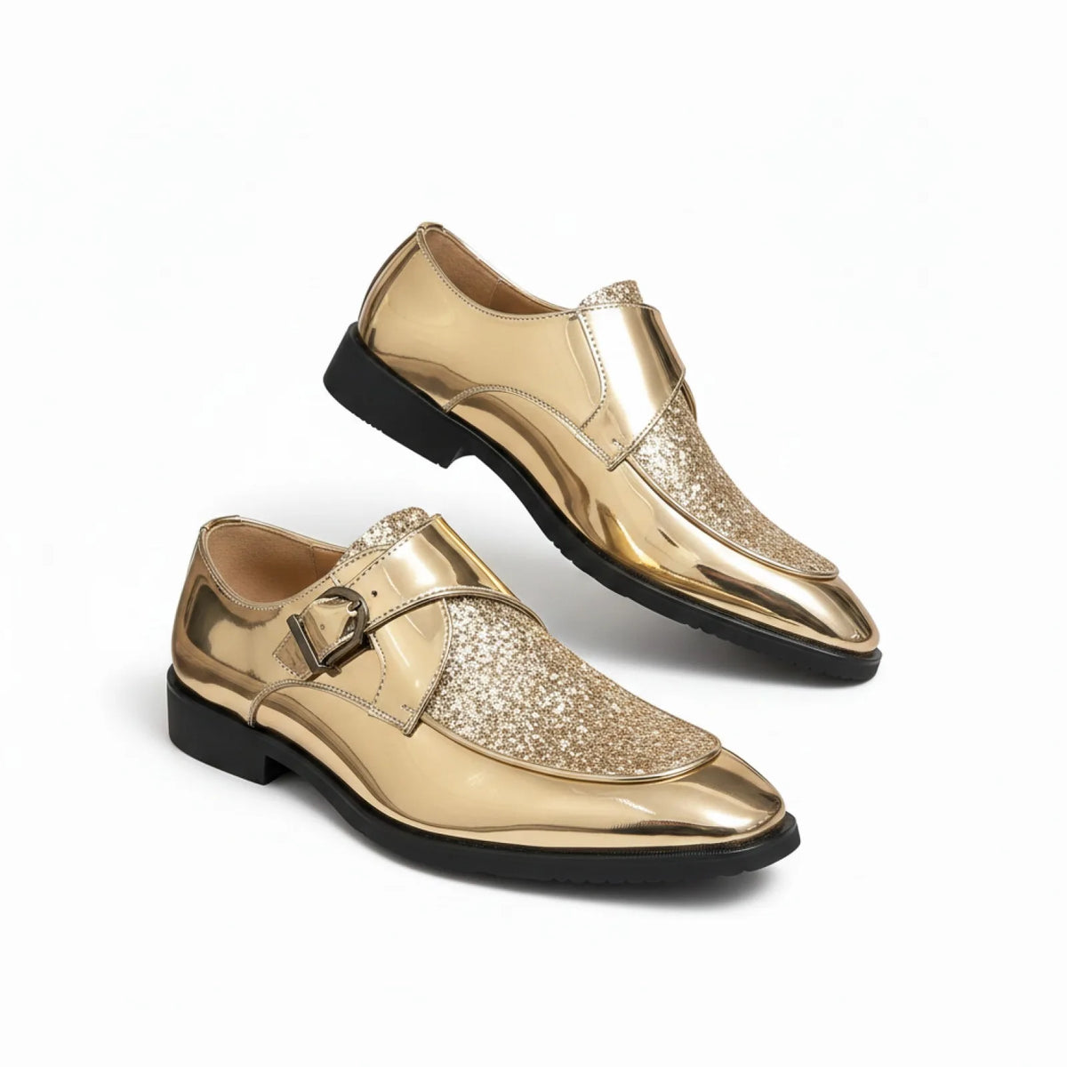 BrandLux Mocassins Homme Vernis Pailletés Raffinés
