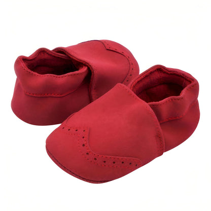 Étoile Chaussons bébé cuir souple avec détails perforés