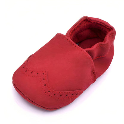 Étoile Chaussons bébé cuir souple avec détails perforés
