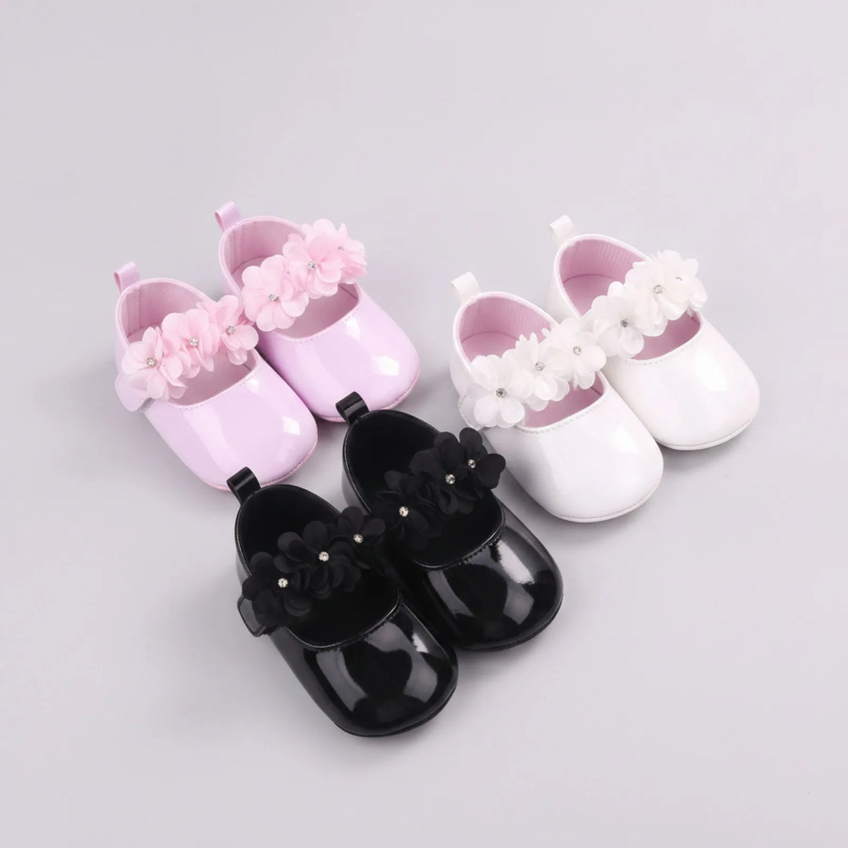 Chaussons Bébé Fille Fleur Décoré - BrandX