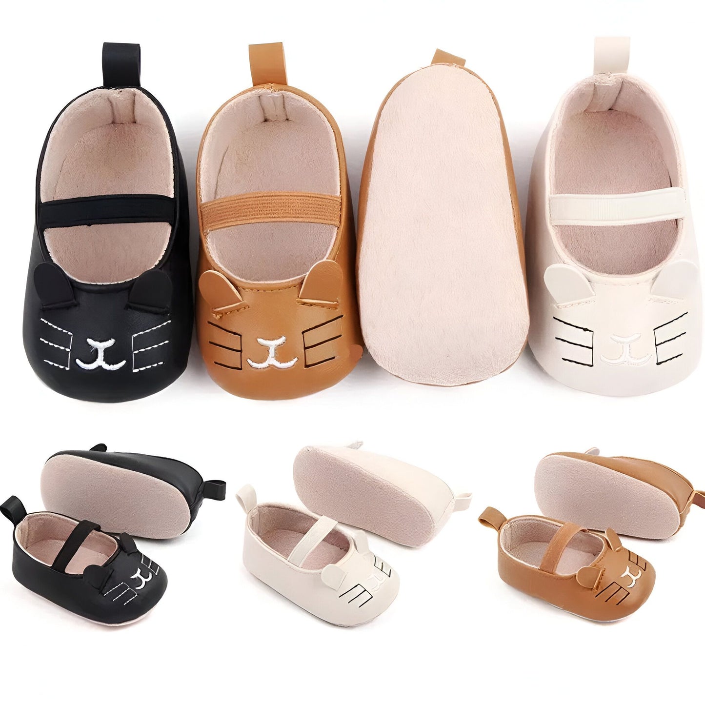 Chaussons Bébé Chic: Souples Antidérapants Motif Chat