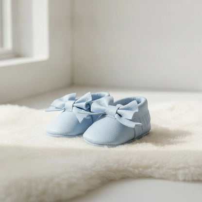 Chaussons Bébé Nœud Papillon Cuir Végan | PetitCâlin