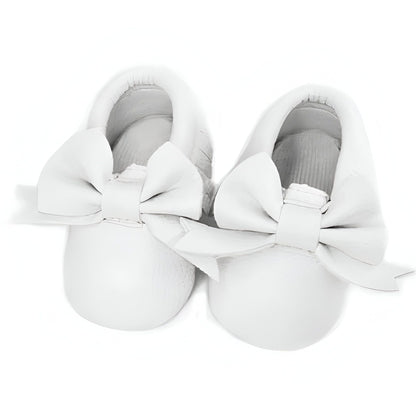 Chaussons Bébé Nœud Papillon Cuir Végan | PetitCâlin