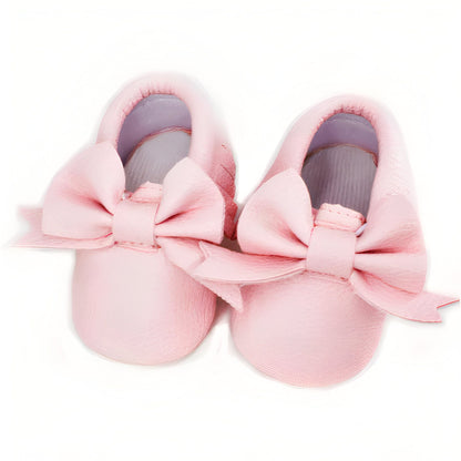 Chaussons Bébé Nœud Papillon Cuir Végan | PetitCâlin